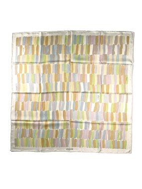 Vintage Gucci Silk Scarf 34” Painterly Stripe Italy Hand Rolled Hem